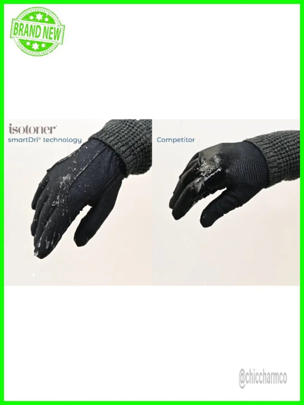 Waterproof Fleece Lined Touchscreen Gloves Chevron Design